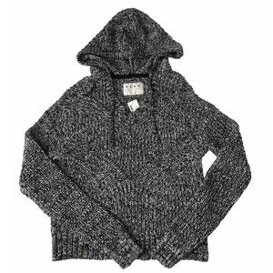 Juniors Black And White Small Aeropostale Hooded Sweater New